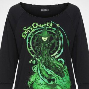 Wicked "Defy Gravity" Raw Edge Sweatshirt Women's Size Small